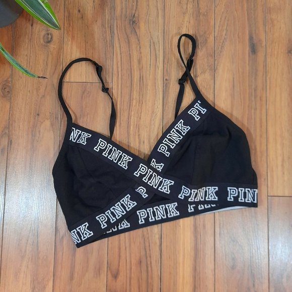 PINK Victoria's Secret Other - *SOLD*Victoria’s Secret Pink Wrap Haute Court Crop Adjustable Strap Sports Bra L